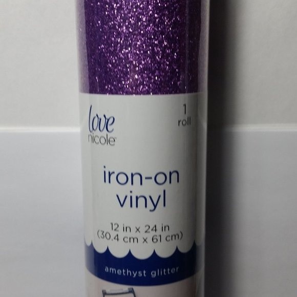 Iron On Vinyl Amethyst Glitter Purple - Picture 2 of 7